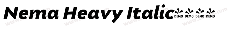 Nema Heavy Italic字体转换